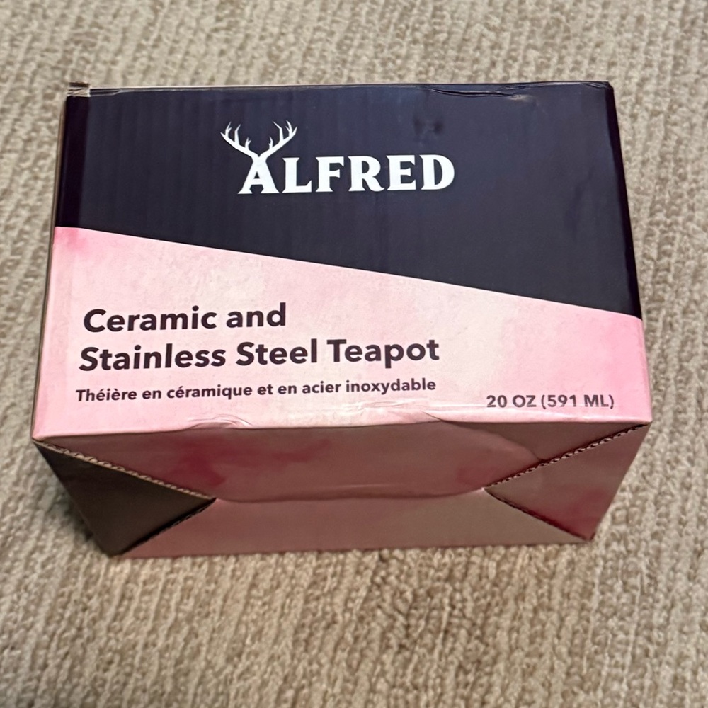 Alfred Pink and Black Teapot